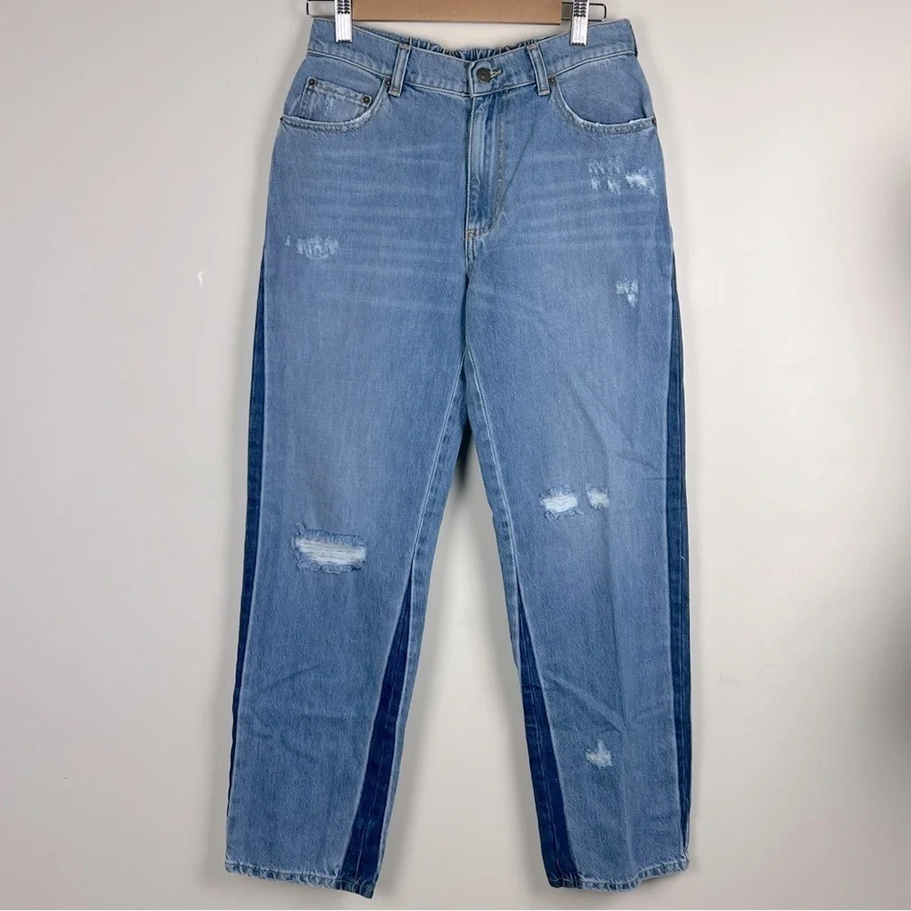 SER.O.YA Maggie Mid Rise 90s Style High Waist Vintage Straight Jean In Mojave 26 - Picture 4 of 14